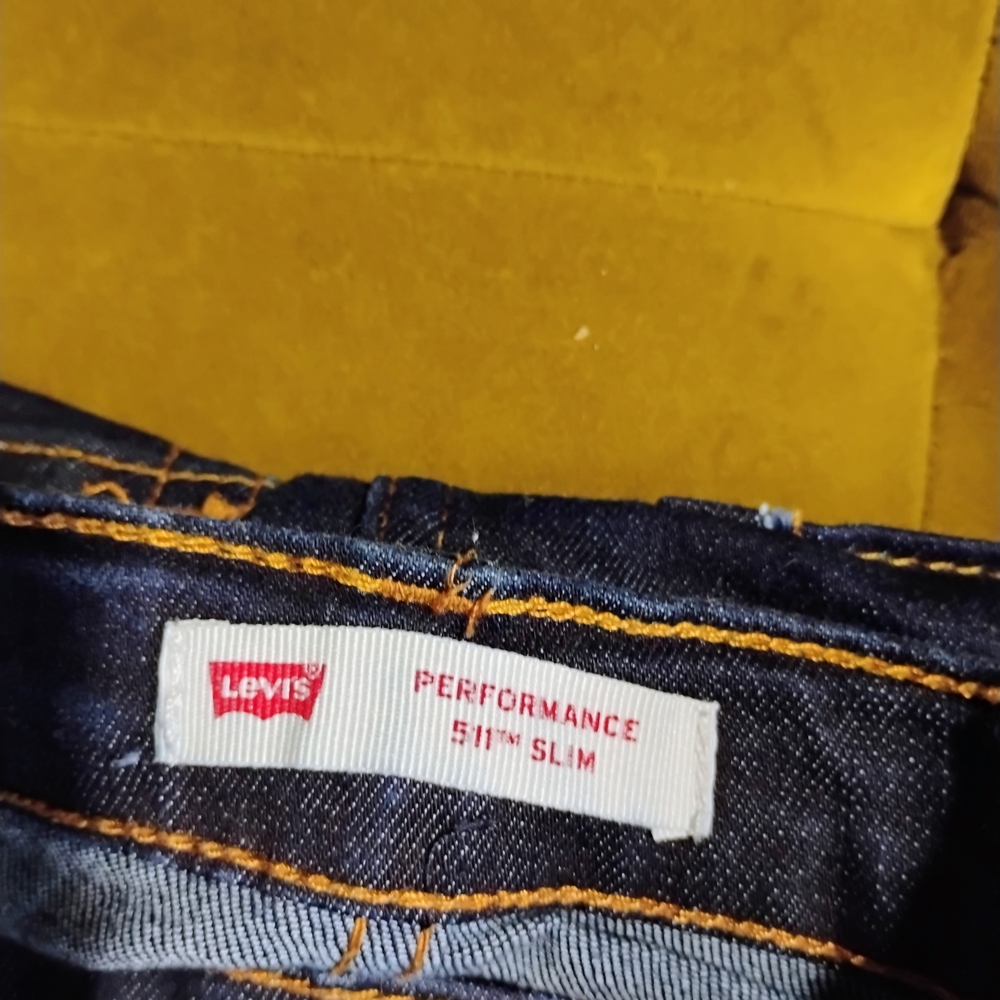 Levi's Dark Blue Straight Jeans - Picture 3 of 6